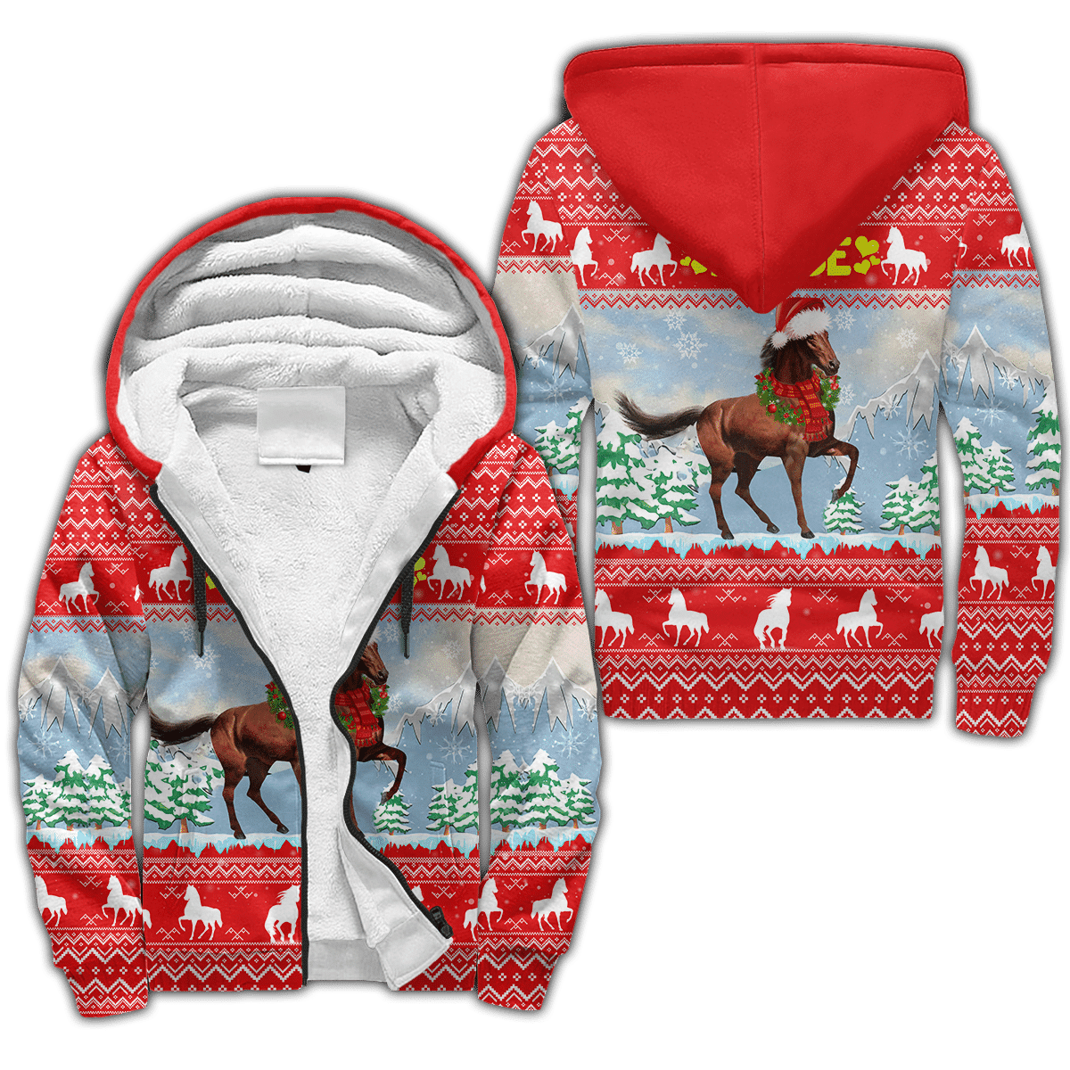 Horse Christmas 3D Shirt For Men And Women Hoodie