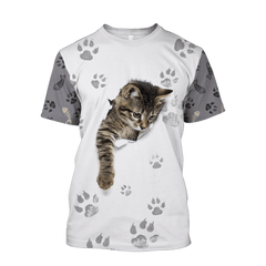 Baby Cat 3D All Over Printed Shirt & Short For Men And Women Hoodie