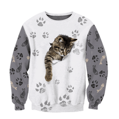 Baby Cat 3D All Over Printed Shirt & Short For Men And Women Hoodie