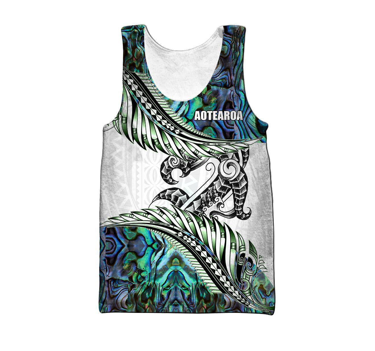 Aotearoa Silver Fern Manaia Paua Shell 3D All Over Printed For Men And Women Hoodie