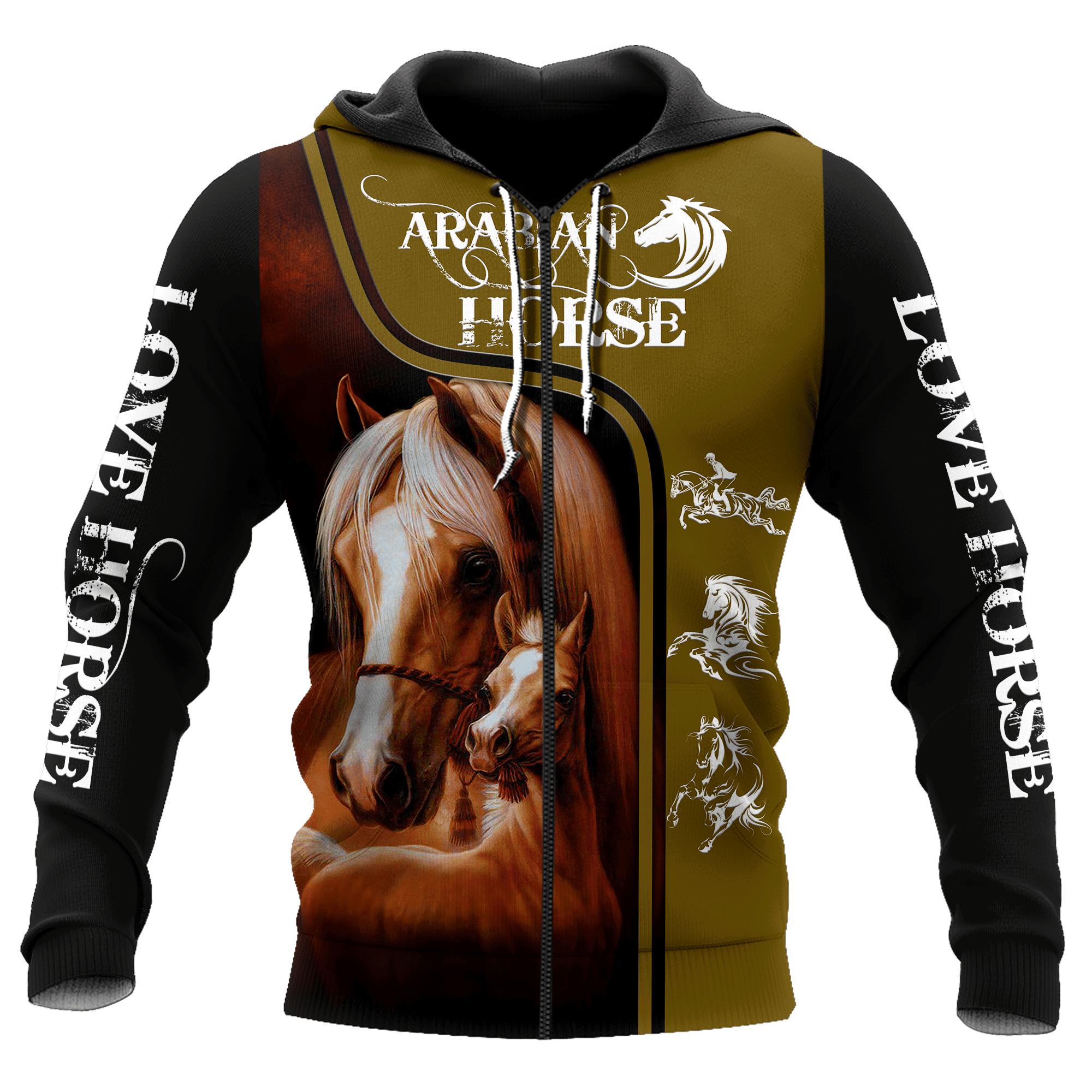 Arabian Horse 3D All Over Printed Shirts Hoodie