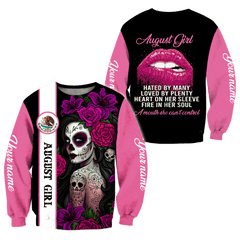 August Girl Customize Name 3D All Over Printed Shirts For Women Hoodie