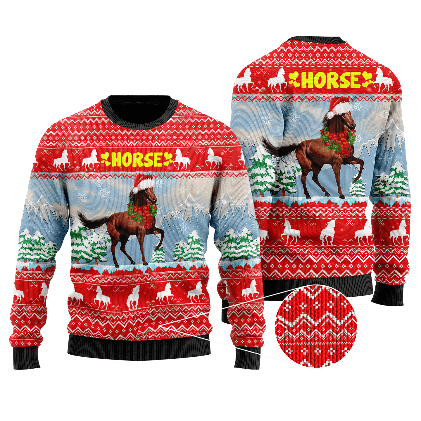 Horse Christmas 3D Shirt For Men And Women Hoodie