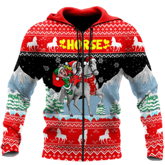 Horse Christmas 3D Shirt For Men And Women Hoodie