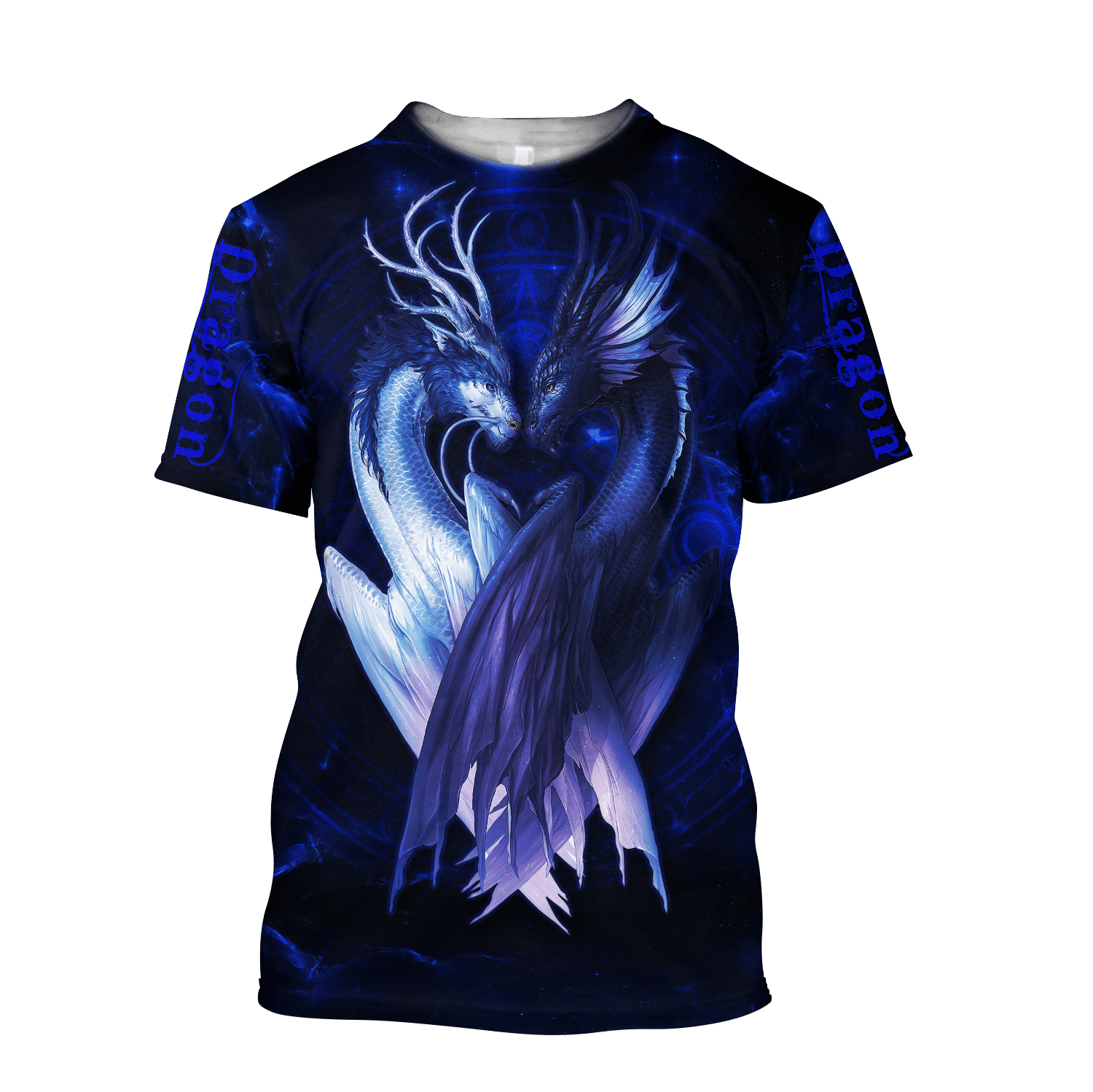 Blue Couple Dragon Love Gift 3D Shirt All Over Printed Shirts For Men And Women Hoodie