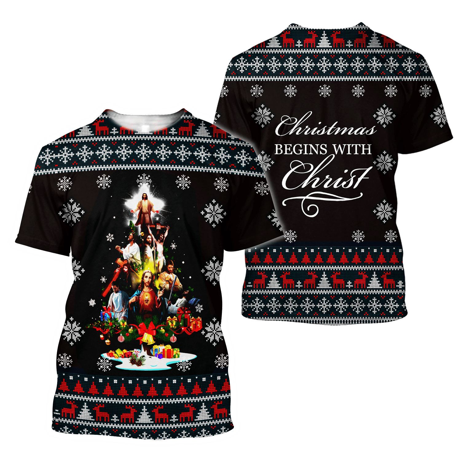 Jesus Christmas 3D All Over Printed Shirts For Men And Women Hoodie