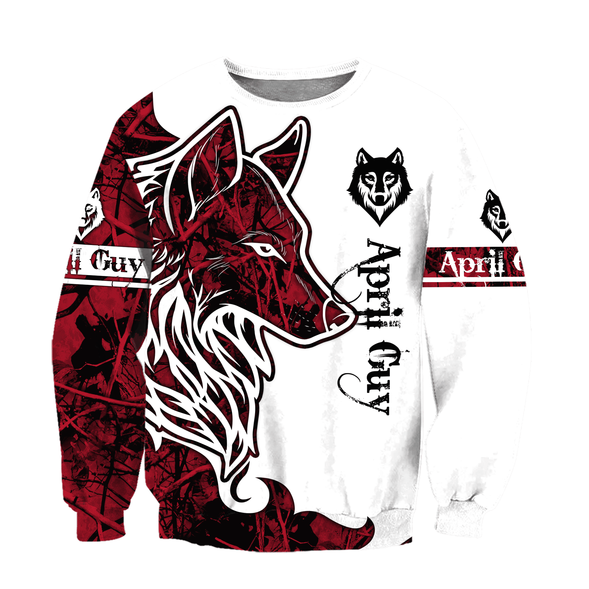 April Wolf 3D All Over Printed Unisex Hoodie