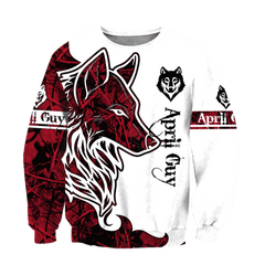 April Wolf 3D All Over Printed Unisex Hoodie