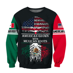 American Grown With Mexican Roots 3D All Over Printed Shirts For Men And Women Hoodie