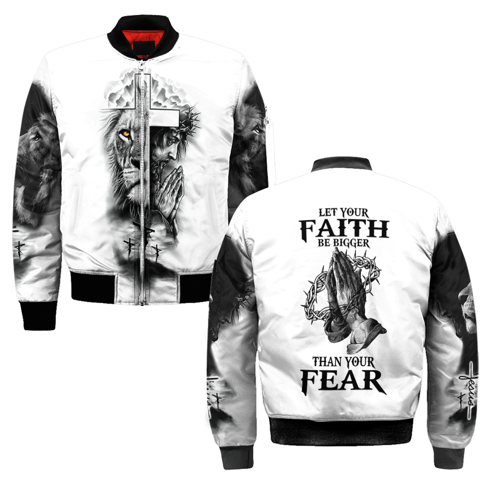 Let Your Faith Be Bigger Than Your Fear Jesus 3D All Over Printed Shirts Hoodie