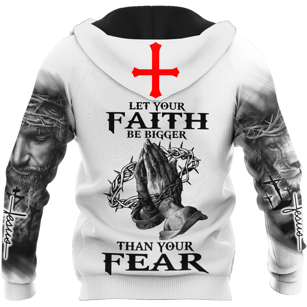 Let Your Faith Be Bigger Than Your Fear Jesus 3D All Over Printed Shirts - Amaze Style™-Apparel