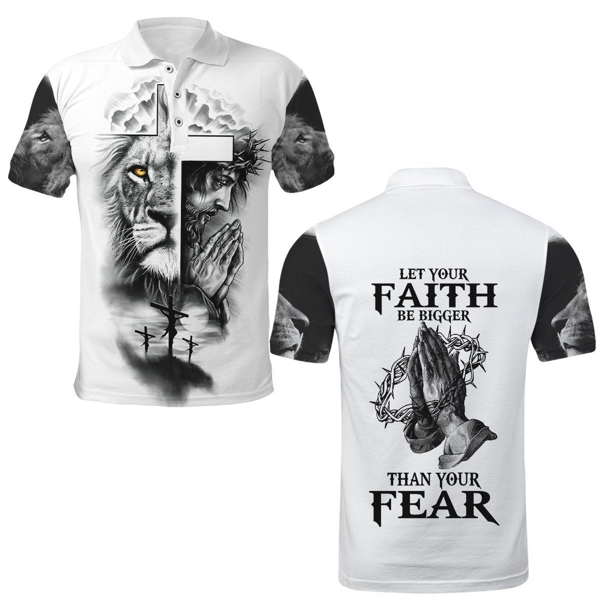 Let Your Faith Be Bigger Than Your Fear Jesus 3D All Over Printed Shirts Hoodie