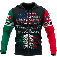 American Grown With Mexican Roots 3D All Over Printed Shirts For Men And Women Hoodie