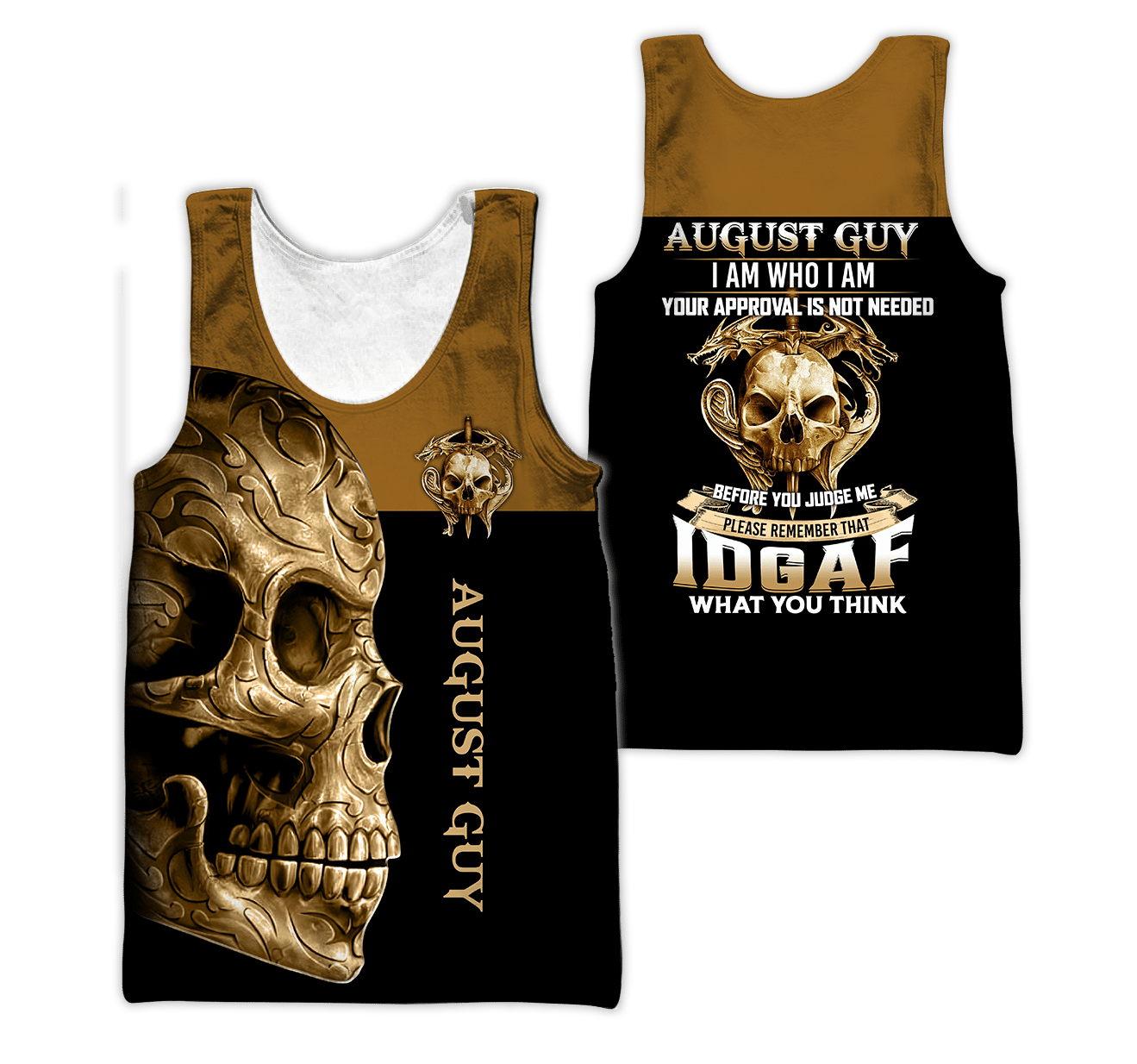 August Guy Skull 3D All Over Printed Shirts For Men And Women Hoodie