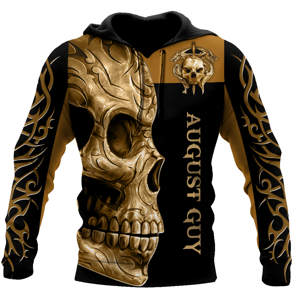 August Guy Skull 3D All Over Printed Shirts For Men And Women Hoodie