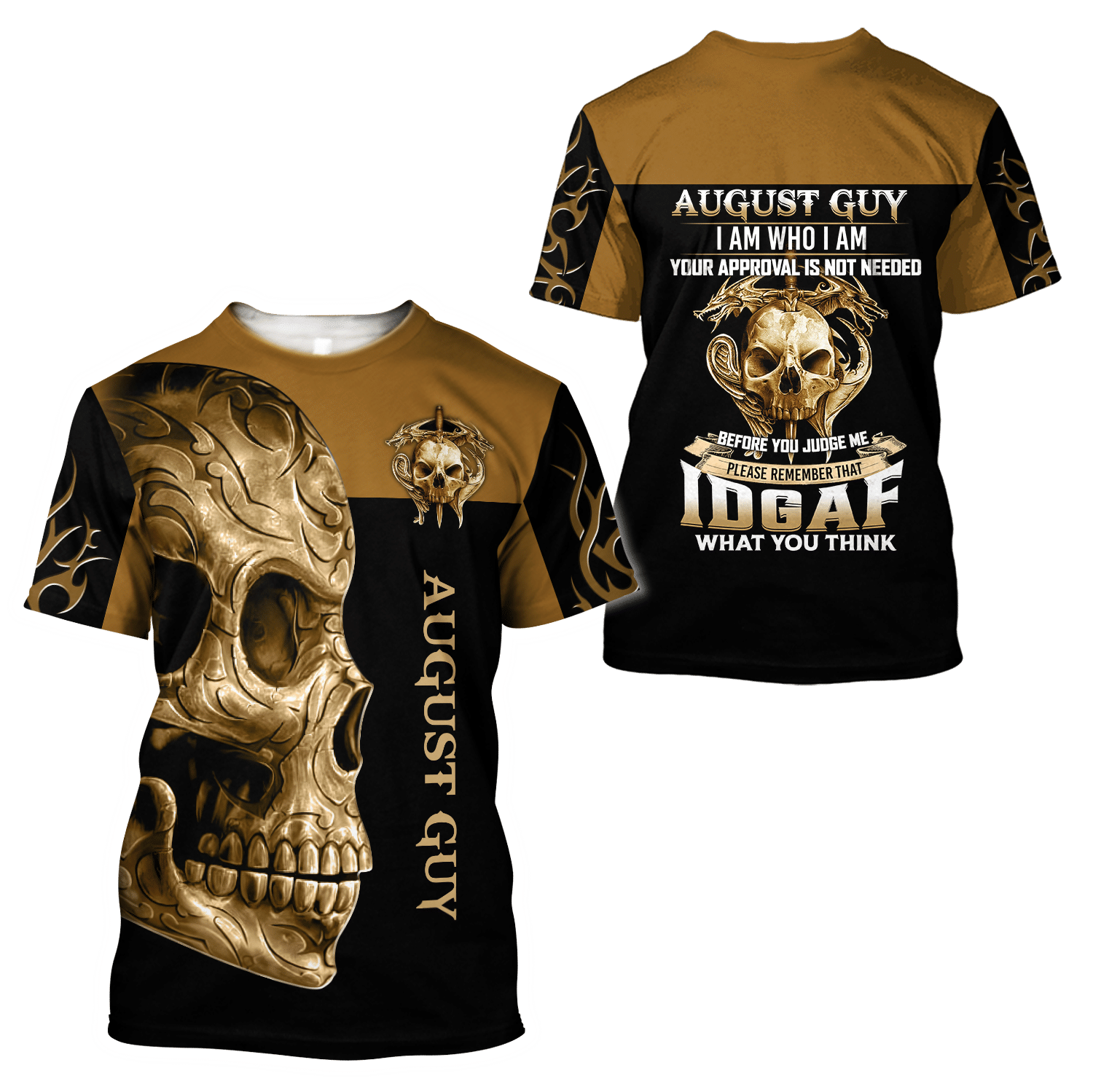 August Guy Skull 3D All Over Printed Shirts For Men And Women Hoodie