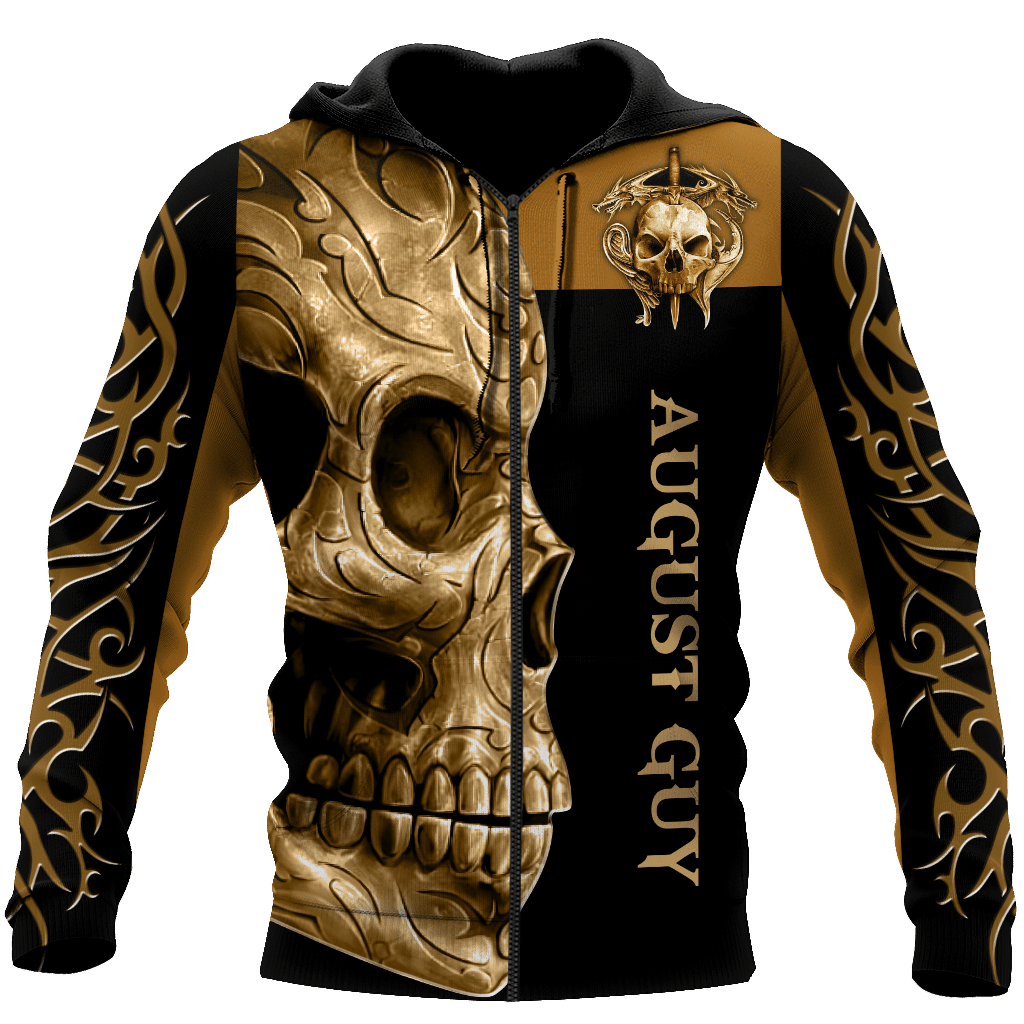 August Guy Skull 3D All Over Printed Shirts For Men And Women Hoodie