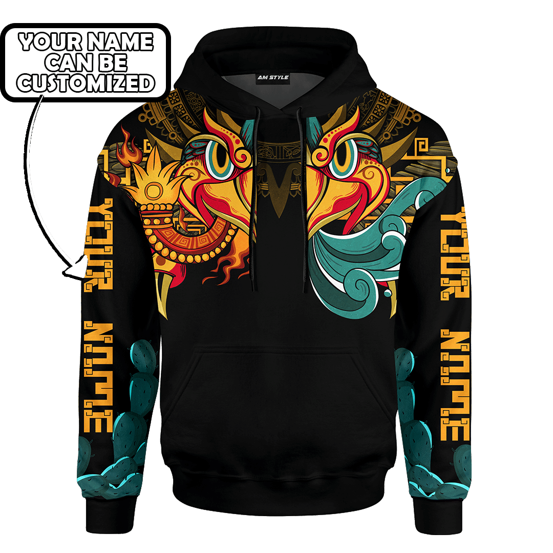 DOUBLE EAGLES AZTEC MEXICAN MURAL ART CUSTOMIZED 3D ALL OVER PRINTED SHIRT Hoodie