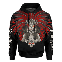 Aztec Mictlantecuhtli And Mictlancihuatl Wild And Safe Woman Customized 3D All Over print hoodie