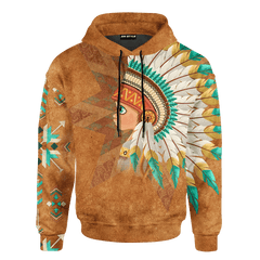 Native American Couple Indian Baby Boy Customized 3D All Over Printed hoodie