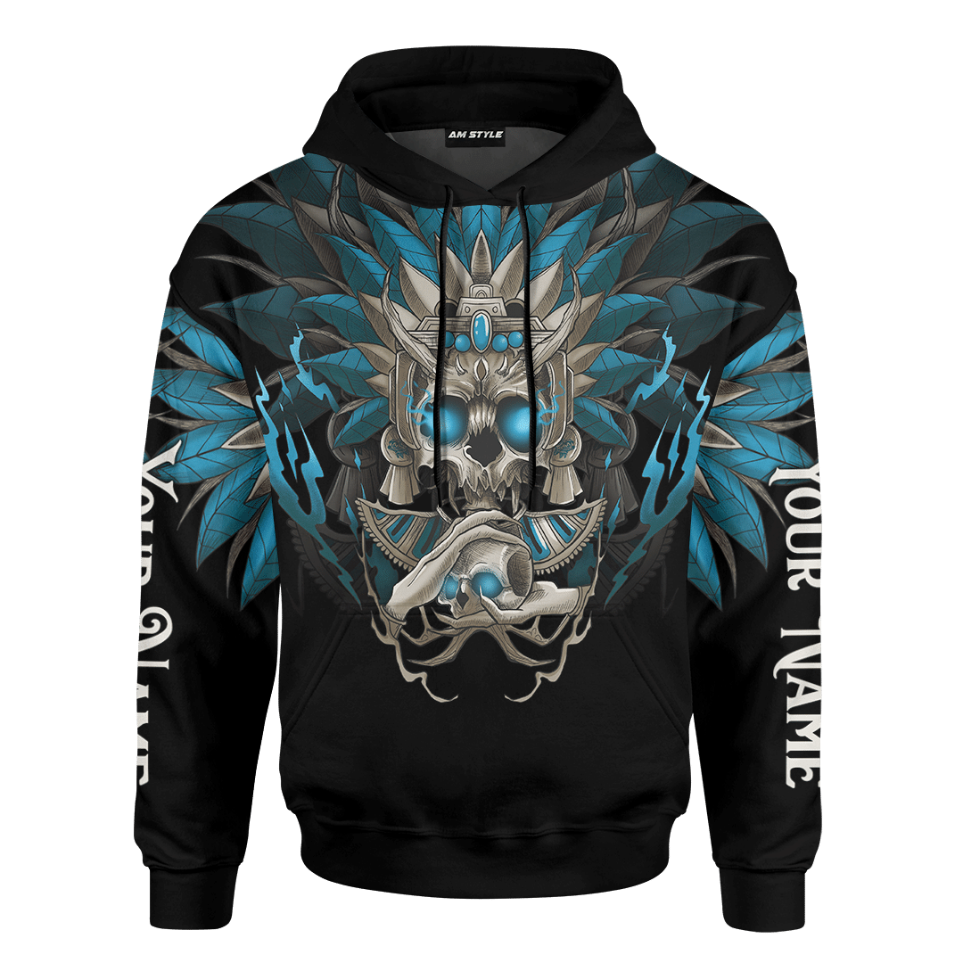 Aztec Mictlantecuhtli And Mictlancihuatl Wild And Safe Man Customized 3D All Over print hoodie