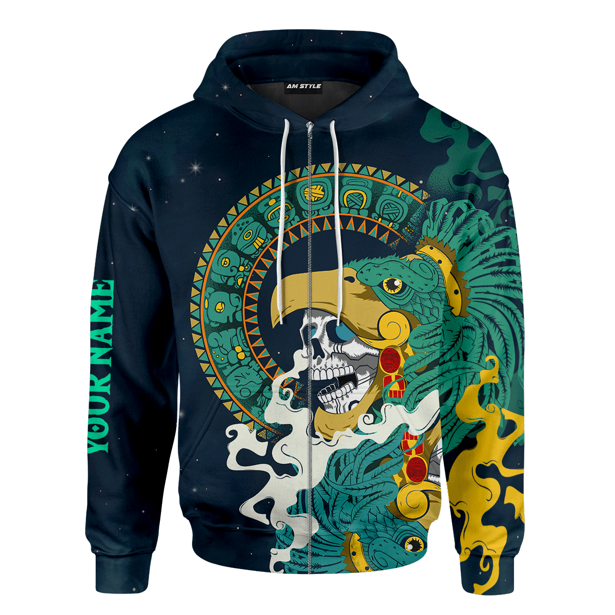 Aztec Eagle Collage Art Customized 3D All Over Printed Shirt Hoodie