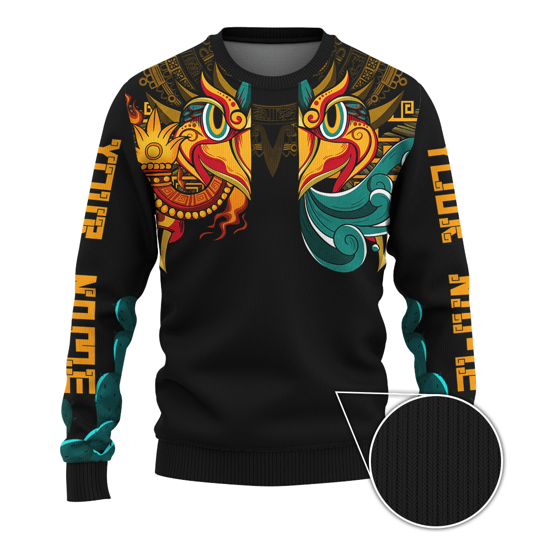 DOUBLE EAGLES AZTEC MEXICAN MURAL ART CUSTOMIZED 3D ALL OVER PRINTED SHIRT Hoodie