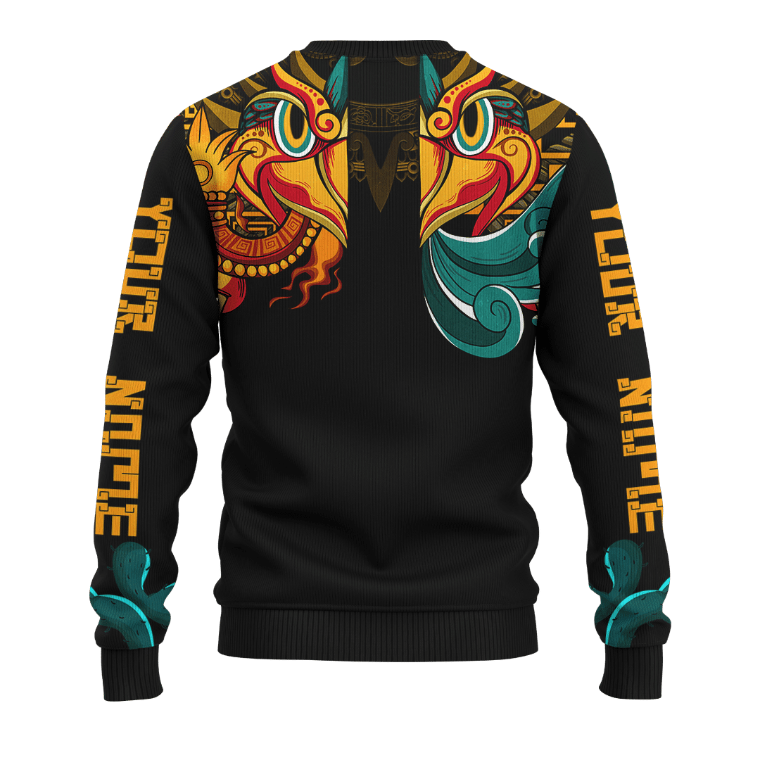 DOUBLE EAGLES AZTEC MEXICAN MURAL ART CUSTOMIZED 3D ALL OVER PRINTED SHIRT Hoodie