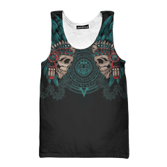 Aztec Mayan Warrior Skull 3d All Over Printed Vintage Shirt - AM Style Design™ - Amaze Style™