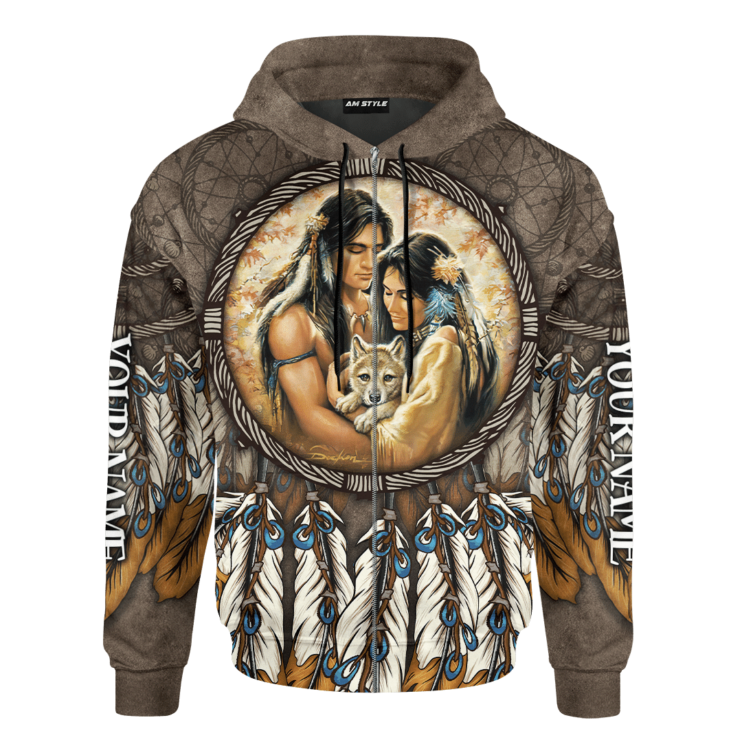 Native American Couple You And Me We Got This Native Patterns Customized 3D All Over Printed hoodie