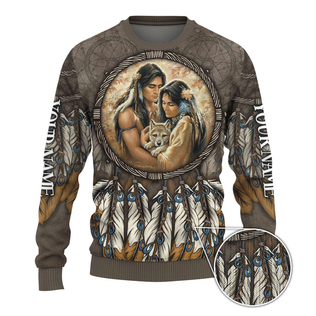 Native American Couple You And Me We Got This Native Patterns Customized 3D All Over Printed hoodie