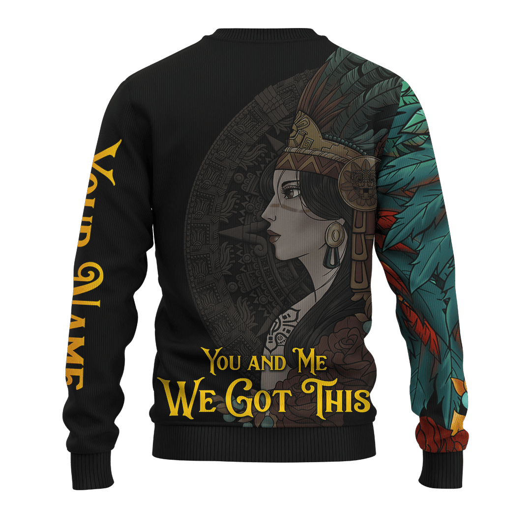 Aztec Couple You And Me We Got This Woman Customized 3D All Over print hoodie