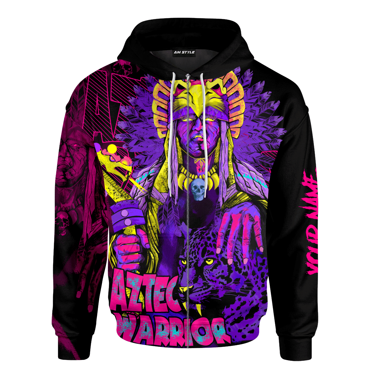 Aztec Eagle Warrior With Jaguar Collage Art Customized 3D All Over Printed Shirt Hoodie