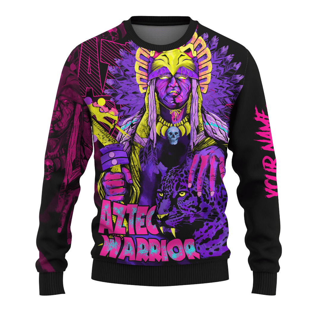 Aztec Eagle Warrior With Jaguar Collage Art Customized 3D All Over Printed Shirt Hoodie