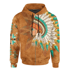 Native American Couple Indian Baby Boy Customized 3D All Over Printed hoodie