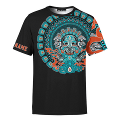 XOCHIPILLI AZTEC MEXICAN MURAL ART CUSTOMIZED 3D ALL OVER PRINTED SHIRT Hoodie