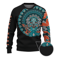 XOCHIPILLI AZTEC MEXICAN MURAL ART CUSTOMIZED 3D ALL OVER PRINTED SHIRT Hoodie