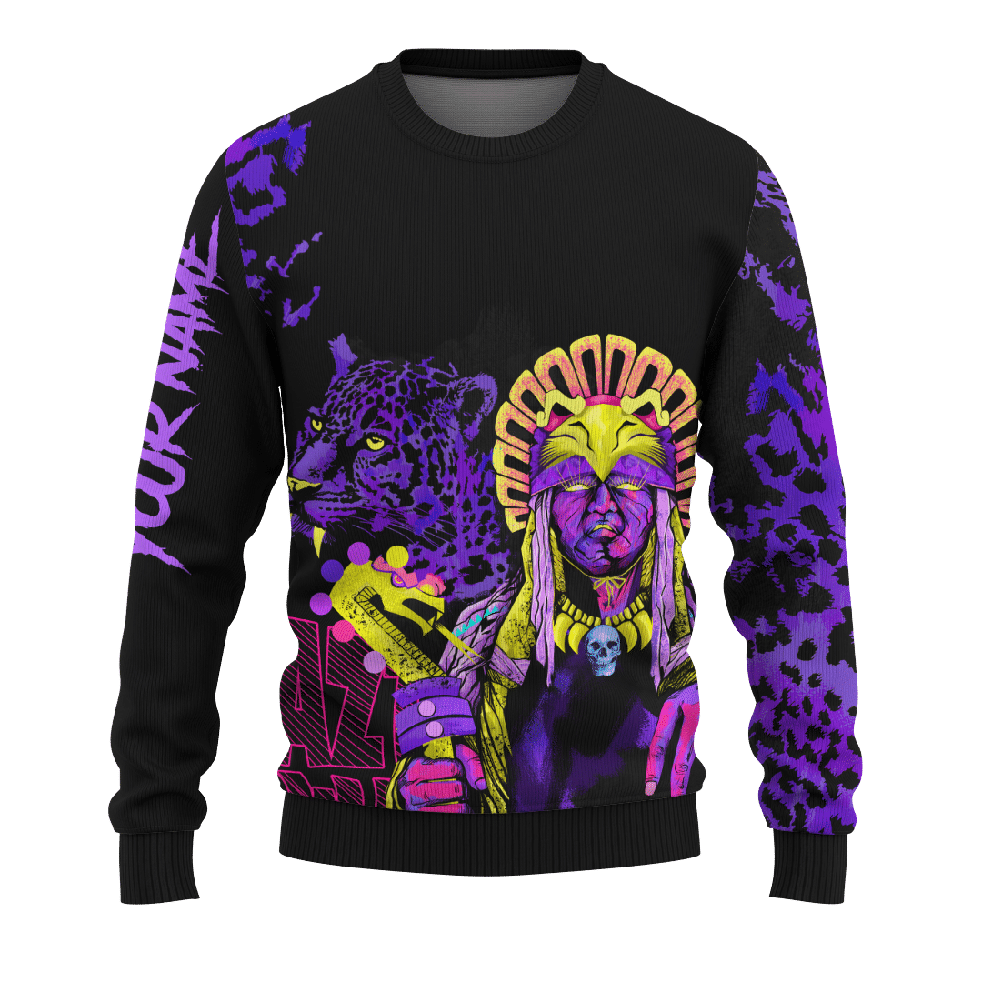 Aztec Eagle Warrior Jaguar Collage Art Customized 3D All Over Printed Shirt Hoodie