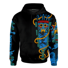 Aztec Tribal Tlaloc Macuahuitl Customized 3D All Over Printed Shirt Hoodie