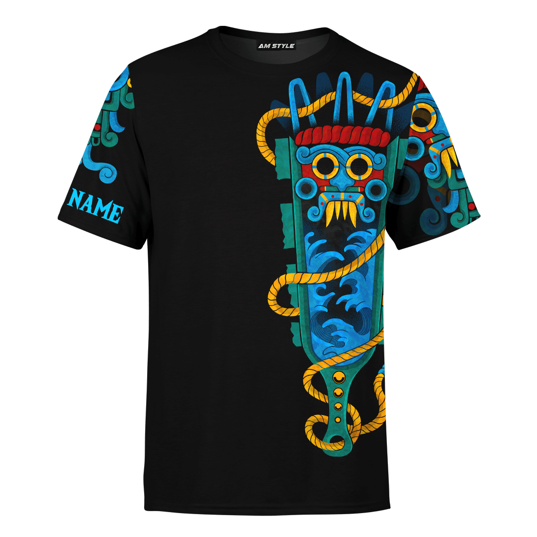 Aztec Tribal Tlaloc Macuahuitl Customized 3D All Over Printed Shirt Hoodie