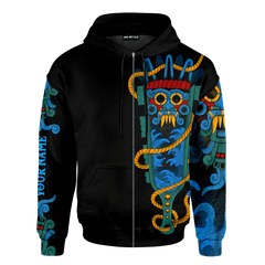 Aztec Tribal Tlaloc Macuahuitl Customized 3D All Over Printed Shirt Hoodie