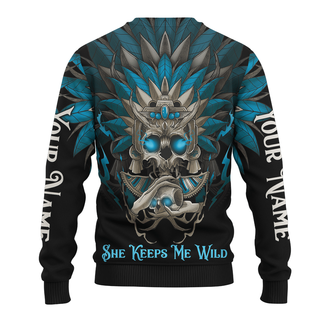 Aztec Mictlantecuhtli And Mictlancihuatl Wild And Safe Man Customized 3D All Over print hoodie