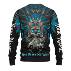 Aztec Mictlantecuhtli And Mictlancihuatl Wild And Safe Man Customized 3D All Over print hoodie