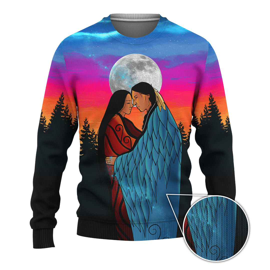 Native American Symbols Of Love For Soulmates When I Follow My Heart It Leads Me To You Native Indian Couple Customized 3D All Over Printed Shirt Hoodie