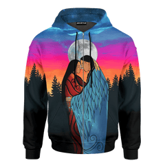 Native American Symbols Of Love For Soulmates When I Follow My Heart It Leads Me To You Native Indian Couple Customized 3D All Over Printed Shirt Hoodie