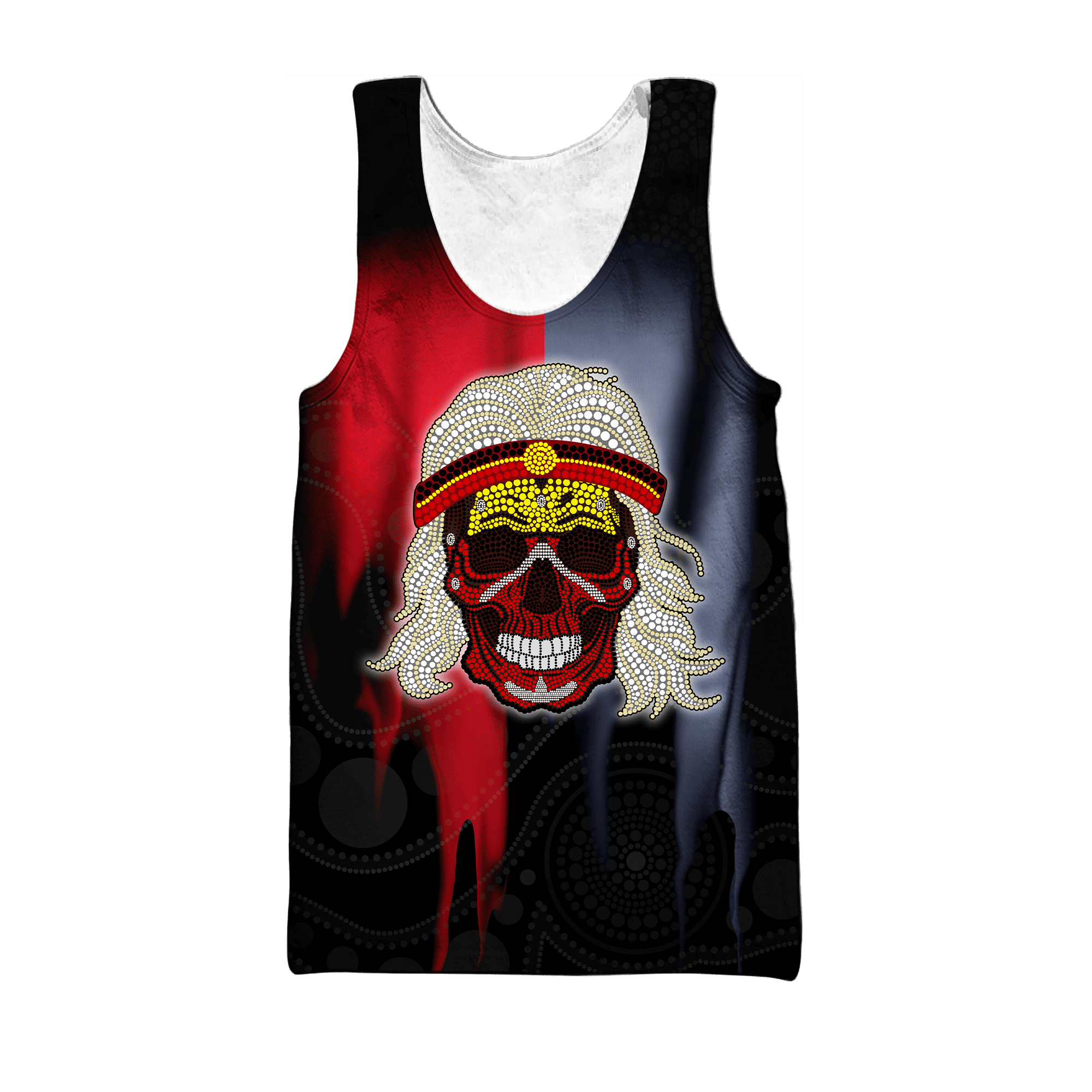 Aboriginal Flag Indigenous Skull Custom name shirts