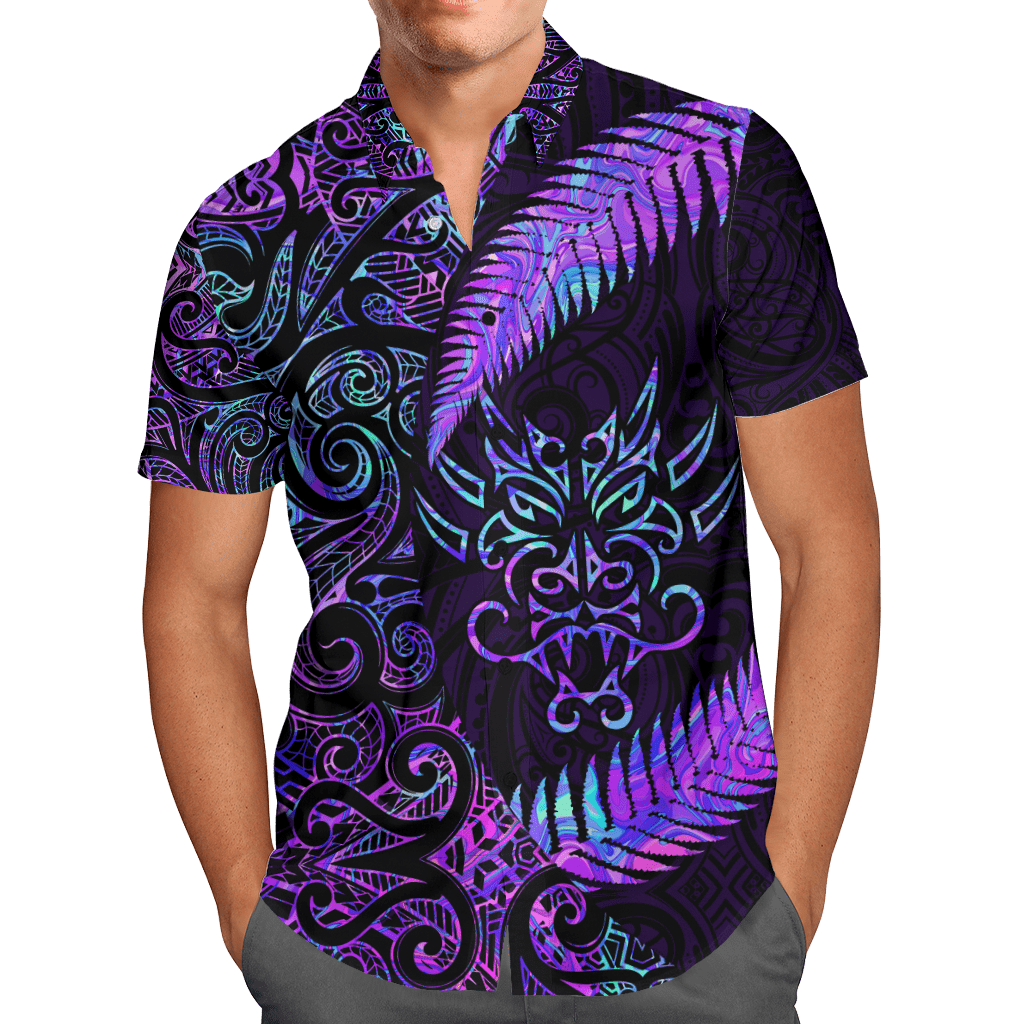 Aotearoa Dragon Paua Shell Maori Purple Unisex Shirts Tmarc Tee