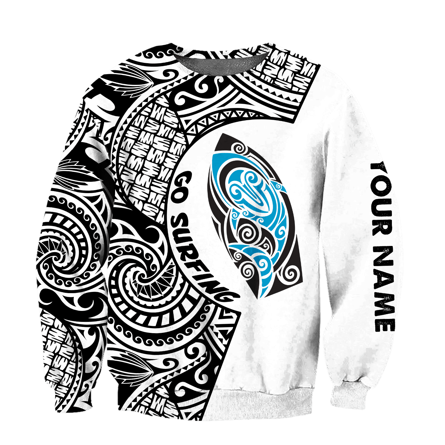 Amazing Polynesian Go Surfing Personalized Unisex Deluxe Hoodie ML