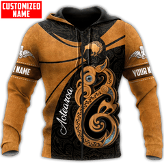 Aotearoa Wooden Maori Manaia Personalized Printed Shirts