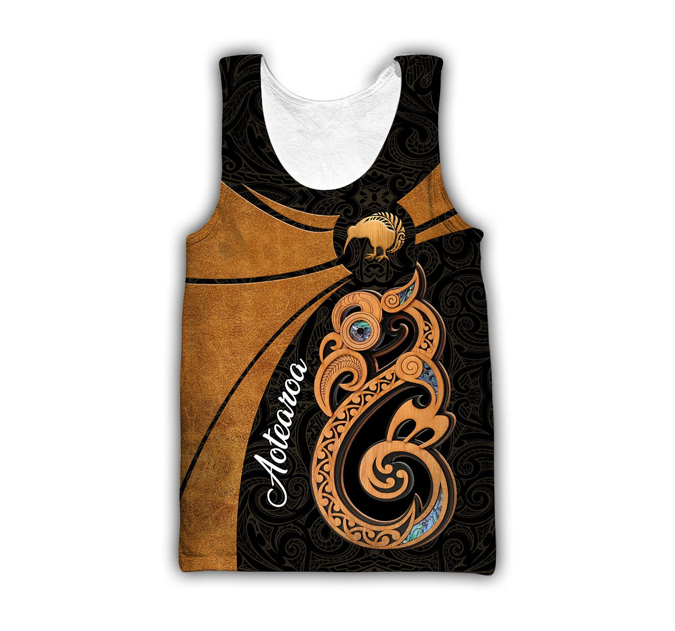 Aotearoa Wooden Maori Manaia Personalized Printed Shirts